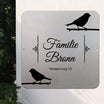 personalisierbares Türschild - Vogel im edlen Klassiklook
