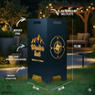 Feuertonne personalisierbar - Wanderlust aus edlem Stahl
