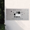 Türschild We are family - Zwei Frauen mit Sohn (personalisierbar)