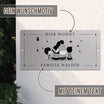 Türschild We are family - Eltern und 2 Söhne (personalisierbar)