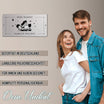 Türschild We are family - Eltern und 2 Söhne (personalisierbar)