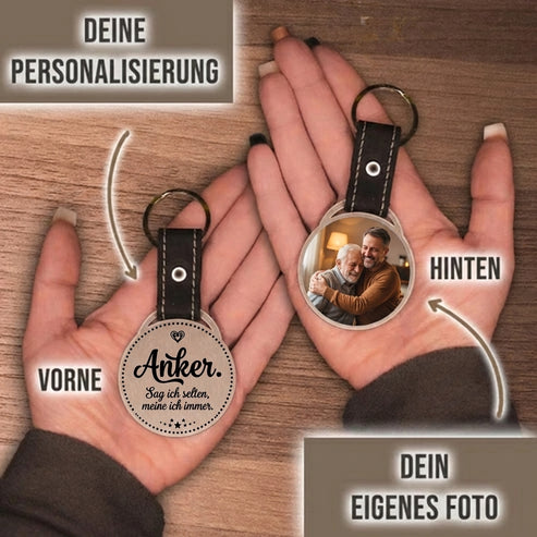 Personalisierter Foto-Schlüsselanhänger "Anker. Sag ich selten, meine ich immer." Craftbrothers