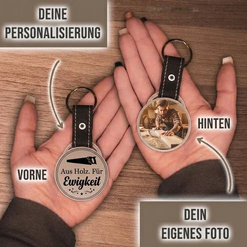Personalisierter Foto-Schlüsselanhänger "Aus Holz. Für Ewigkeit." Craftbrothers