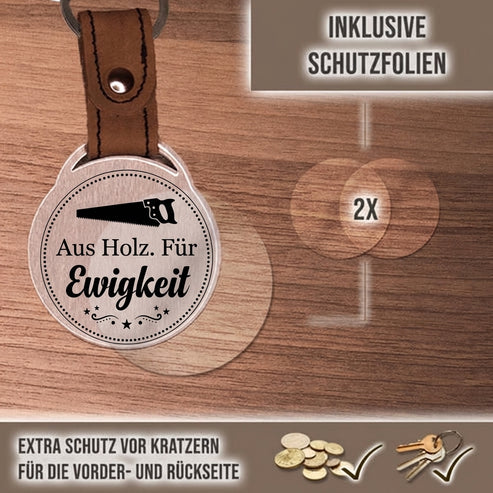 Personalisierter Foto-Schlüsselanhänger "Aus Holz. Für Ewigkeit." Craftbrothers