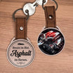 Personalisierter Foto-Schlüsselanhänger "Benzin im Blut. Asphalt im Herzen." Craftbrothers