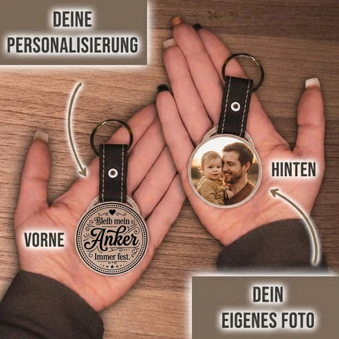 Personalisierter Foto-Schlüsselanhänger "Bleib mein Anker. Immer fest." Craftbrothers