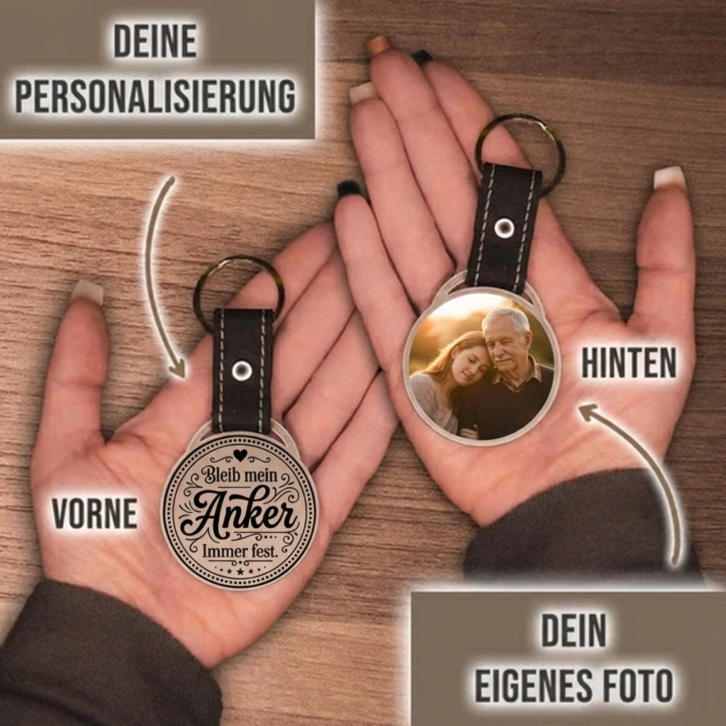 Personalisierter Foto-Schlüsselanhänger "Bleib mein Anker. Immer fest." Craftbrothers
