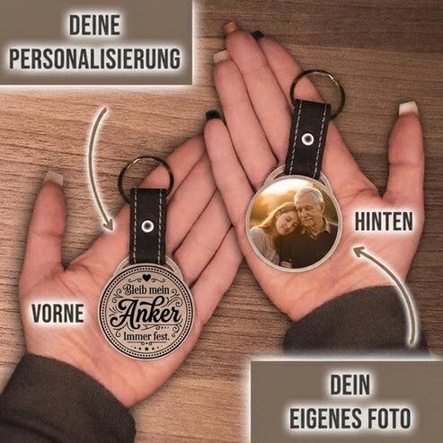 Personalisierter Foto-Schlüsselanhänger "Bleib mein Anker. Immer fest." Craftbrothers