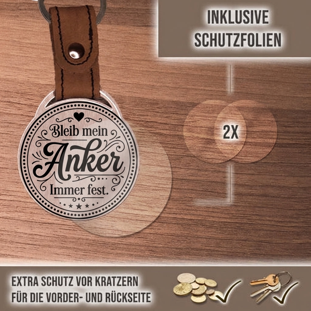 Personalisierter Foto-Schlüsselanhänger "Bleib mein Anker. Immer fest." Craftbrothers