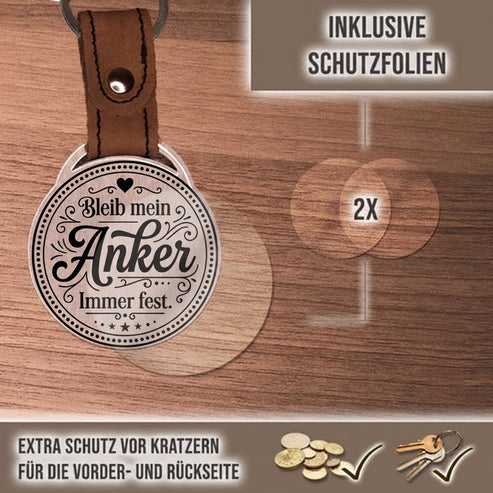 Personalisierter Foto-Schlüsselanhänger "Bleib mein Anker. Immer fest." Craftbrothers