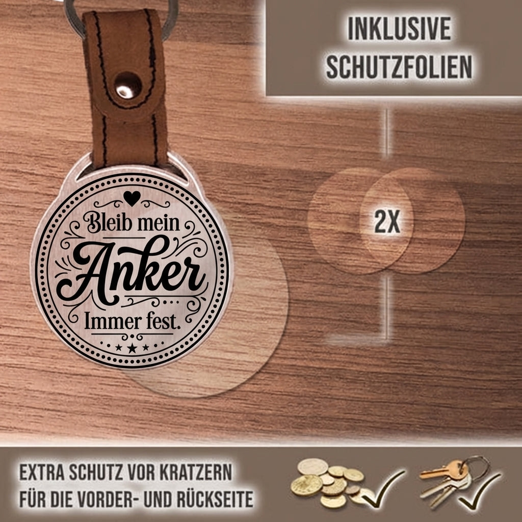 Personalisierter Foto-Schlüsselanhänger "Bleib mein Anker. Immer fest." Craftbrothers