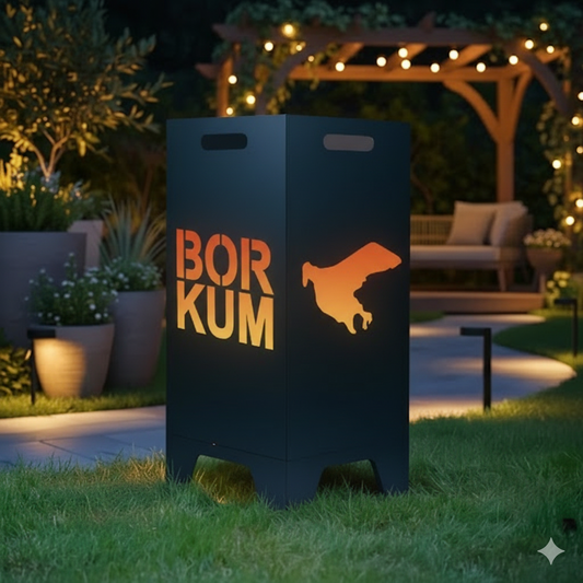 Feuertonne Borkum aus edlem Stahl