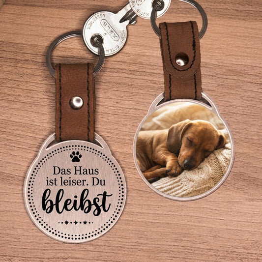 Personalisierter Foto-Schlüsselanhänger "Das Haus ist leiser. Du bleibst." Craftbrothers