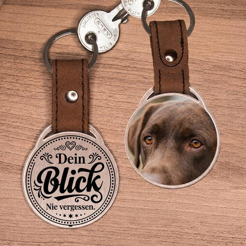 Personalisierter Foto-Schlüsselanhänger "Dein Blick. Nie vergessen." Craftbrothers