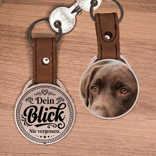 Personalisierter Foto-Schlüsselanhänger "Dein Blick. Nie vergessen." Craftbrothers