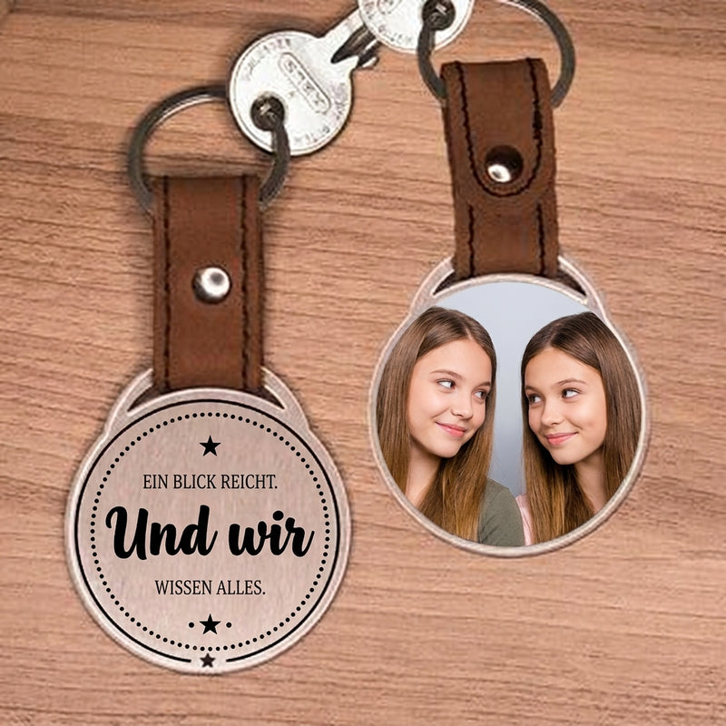 Personalisierter Foto-Schlüsselanhänger - Ein Blick reicht. Und wir wissen alles.