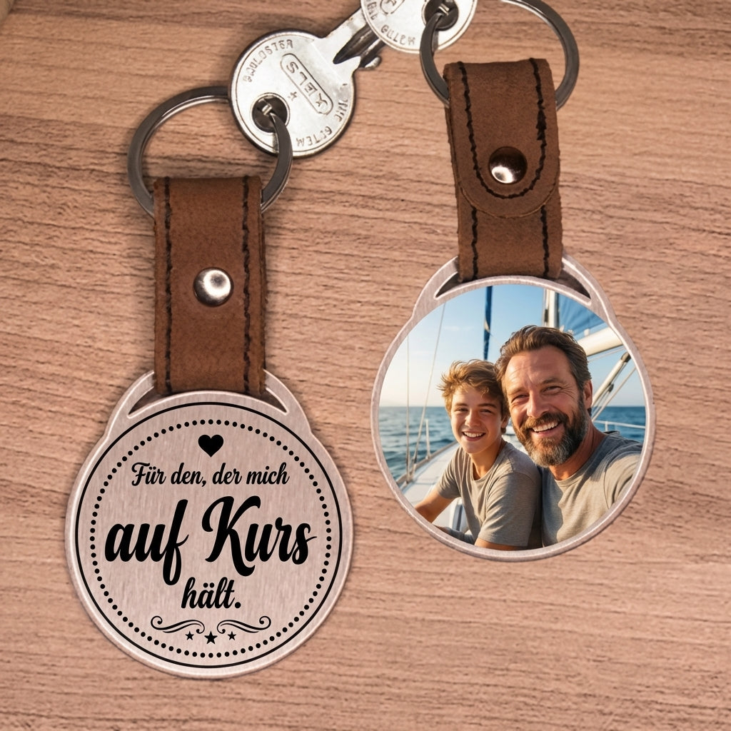 Personalisierter Foto-Schlüsselanhänger "Für den, der mich auf Kurs hält." Craftbrothers