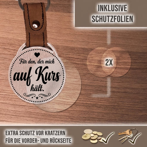 Personalisierter Foto-Schlüsselanhänger "Für den, der mich auf Kurs hält." Craftbrothers