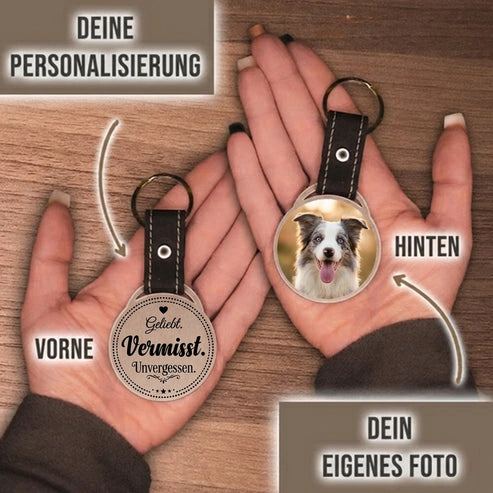 Personalisierter Foto-Schlüsselanhänger "Geliebt. Vermisst. Unvergessen." Craftbrothers