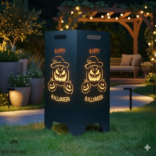 Feuertonne Halloween aus edlem Stahl