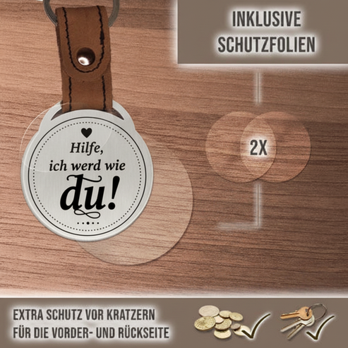 Personalisierter Foto-Schlüsselanhänger "Hilfe, ich werd wie du!" Craftbrothers