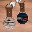 Personalisierter Foto-Schlüsselanhänger "Hubraum statt Wohnraum. 24/7." Craftbrothers