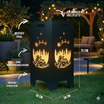 Feuertonne Merry Christmas aus edlem Stahl