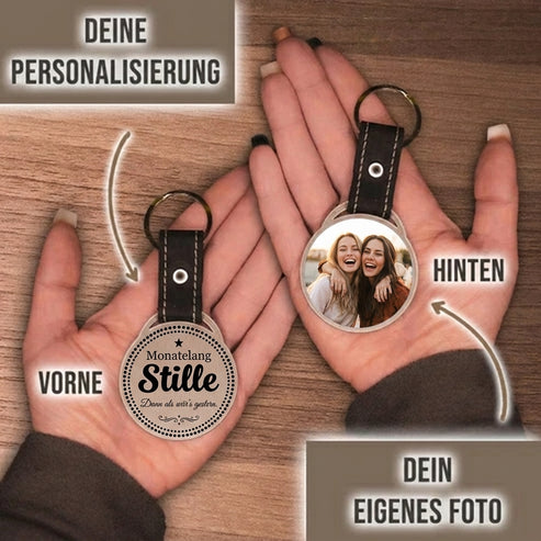 Personalisierter Foto-Schlüsselanhänger "Monatelang Stille. Dann als wär's gestern." Craftbrothers