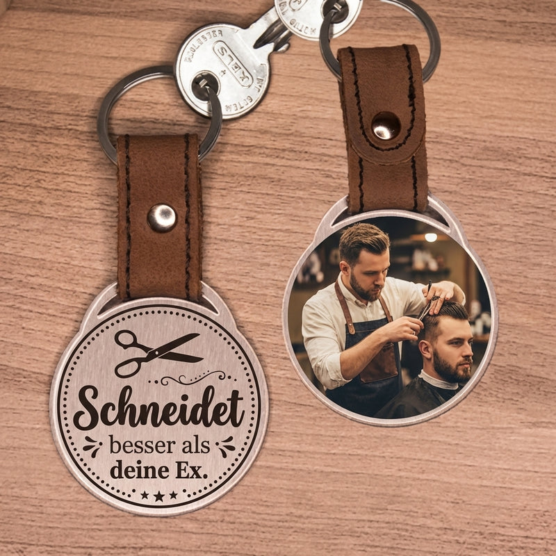 Foto Schlüsselanhänger Geschenk zum Handwerk - Schneidet besser als deine Ex. - edler Stahl