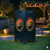 Feuertonne Yin und Yang aus edlem Stahl
