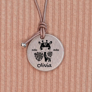 personalisierbare Halskette "Giraffe" Craftbrothers 
