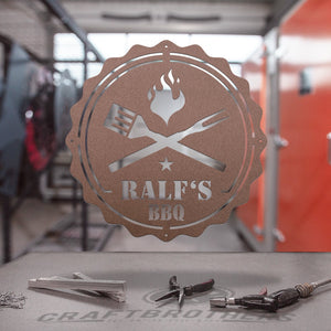 "BBQ Kronkorken" aus edlem Stahl (personalisierbar) Craftbrothers 
