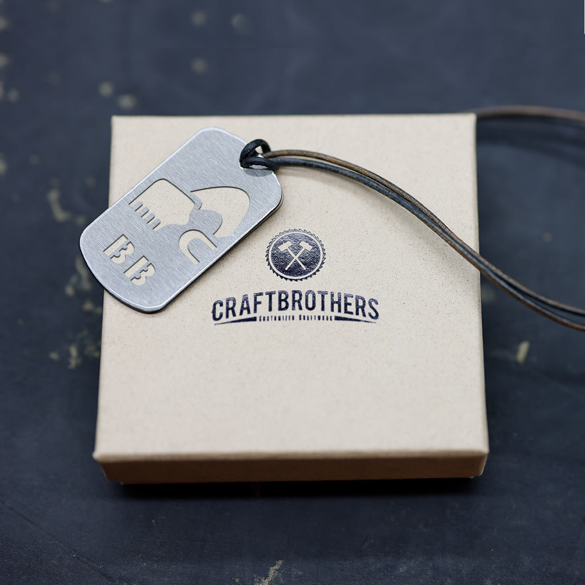 "Baggerfahrer" Personalisierbare Laser-Halskette für Männer Craftbrothers 