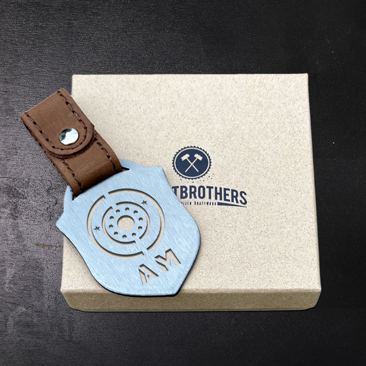 "Berufskraftfahrer" Personalisierbarer Laser-Schlüsselanhänger für Männer Craftbrothers 