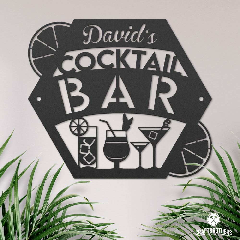 Barschild - Cocktail Bar (personalisierbar) Craftbrothers 