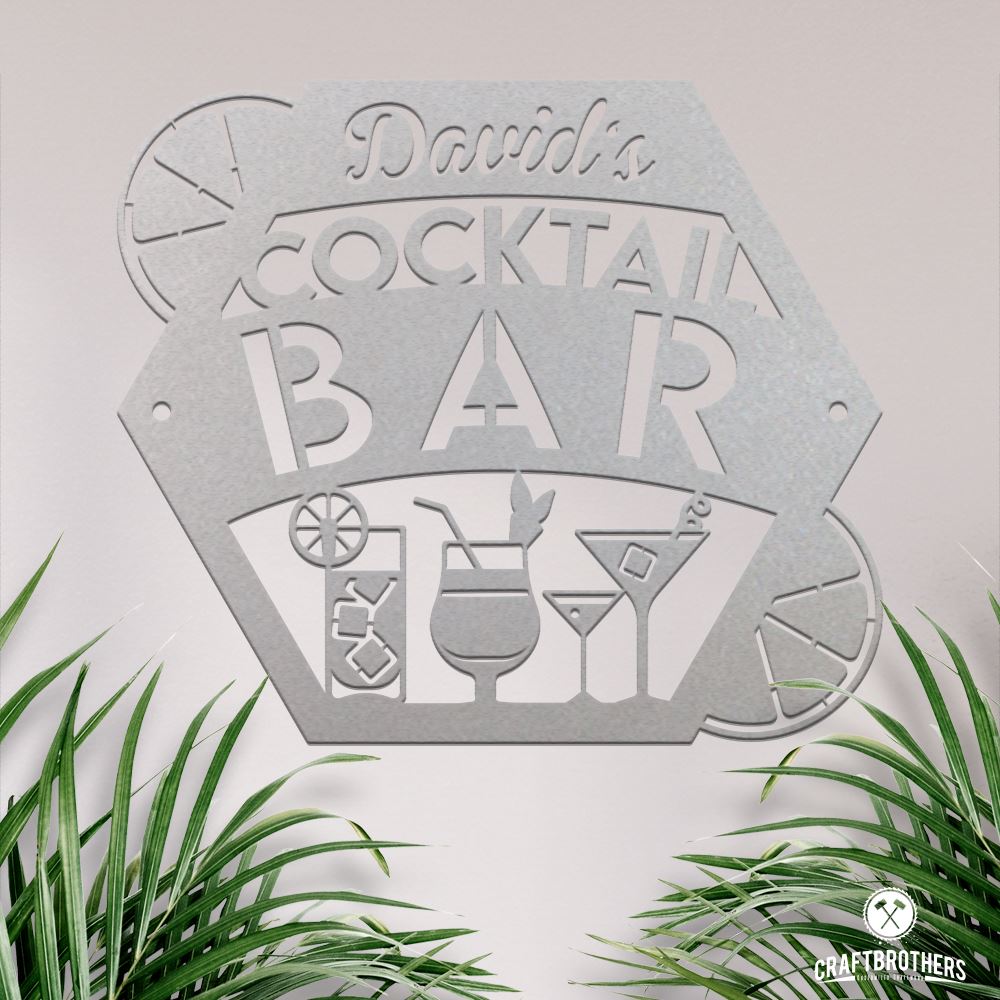 Barschild - Cocktail Bar (personalisierbar) Craftbrothers 