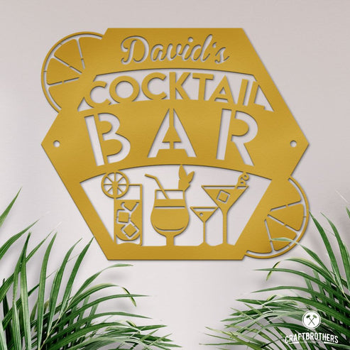 Barschild - Cocktail Bar (personalisierbar) Craftbrothers 