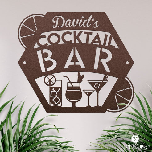 Barschild - Cocktail Bar (personalisierbar) Craftbrothers 