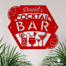 Laden Sie das Bild in den Galerie-Viewer, Barschild - Cocktail Bar (personalisierbar) Craftbrothers 