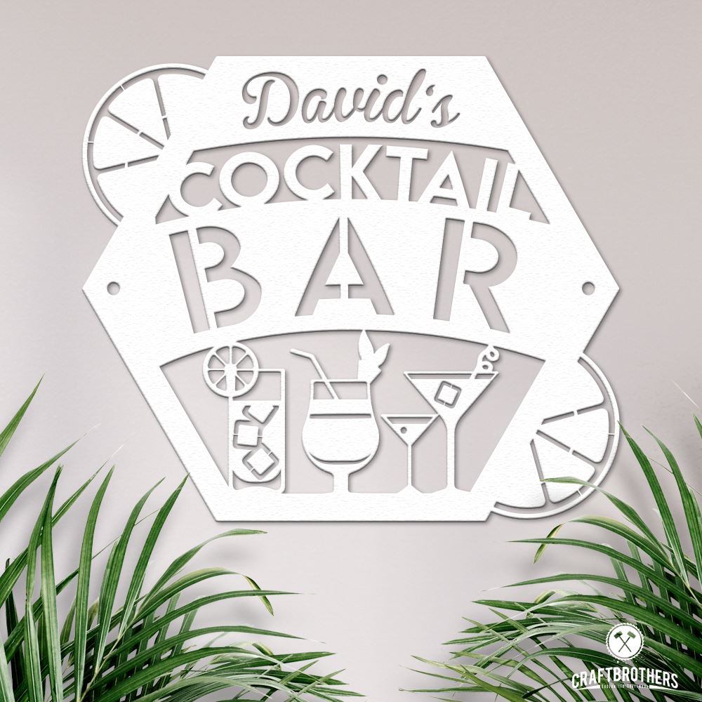 Barschild - Cocktail Bar (personalisierbar) Craftbrothers 