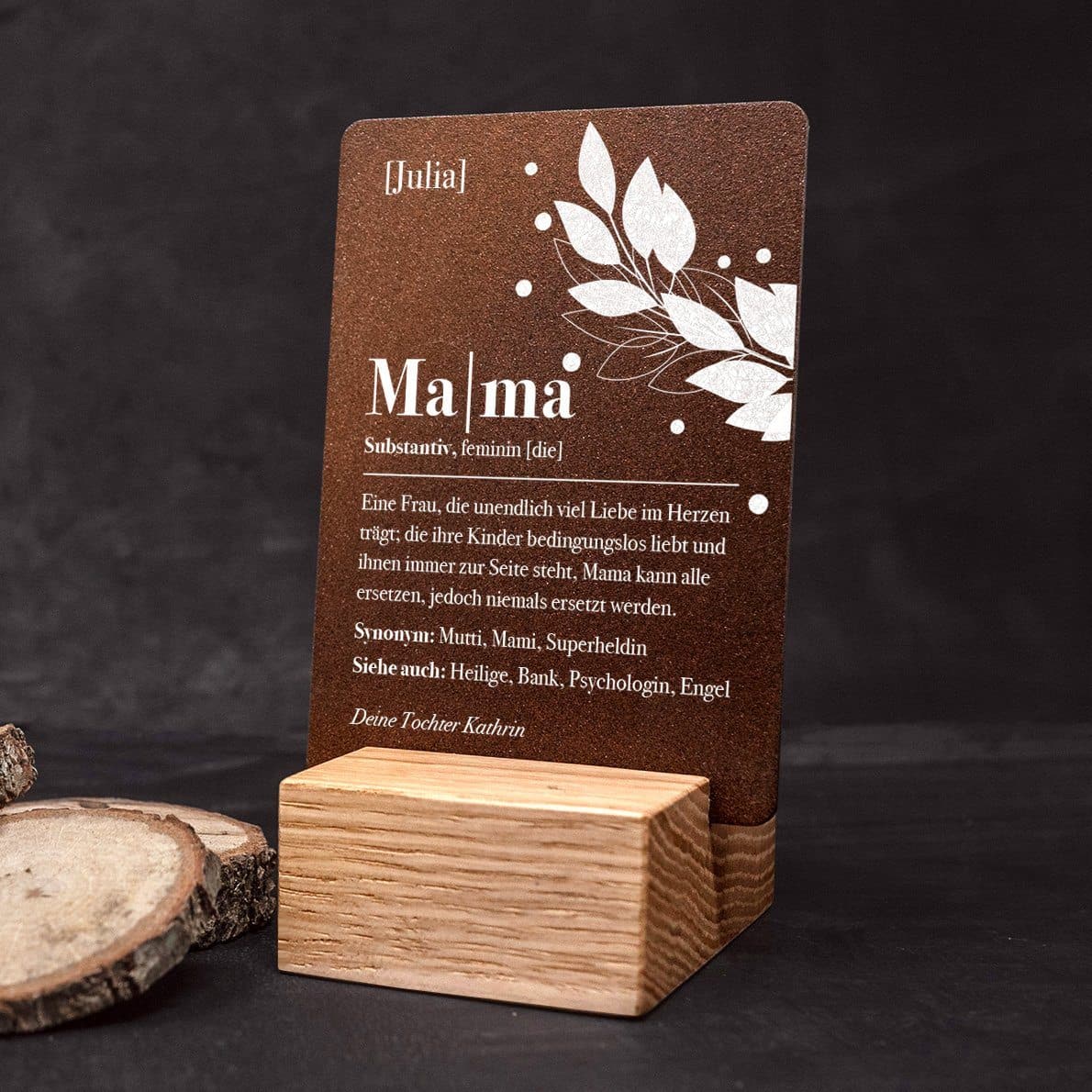 Little Message - Muttertag "Substantiv Mama Blätterranke" Craftbrothers 