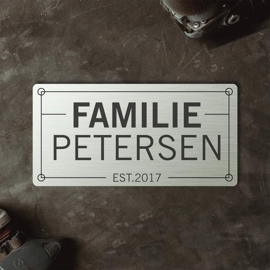 Familien-Türschild "Line" (personalisierbar) Türschilder Craftbrothers 