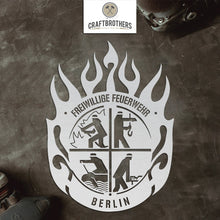 Laden Sie das Bild in den Galerie-Viewer, &quot;Feuerwehrwappen&quot; aus edlem Stahl (personalisierbar) Craftbrothers 