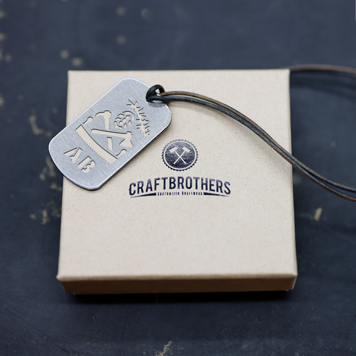 "Forstwirt" Personalisierbare Laser-Halskette für Männer Craftbrothers 