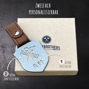 "Friseur" Personalisierbarer Laser-Schlüsselanhänger für Männer Craftbrothers 