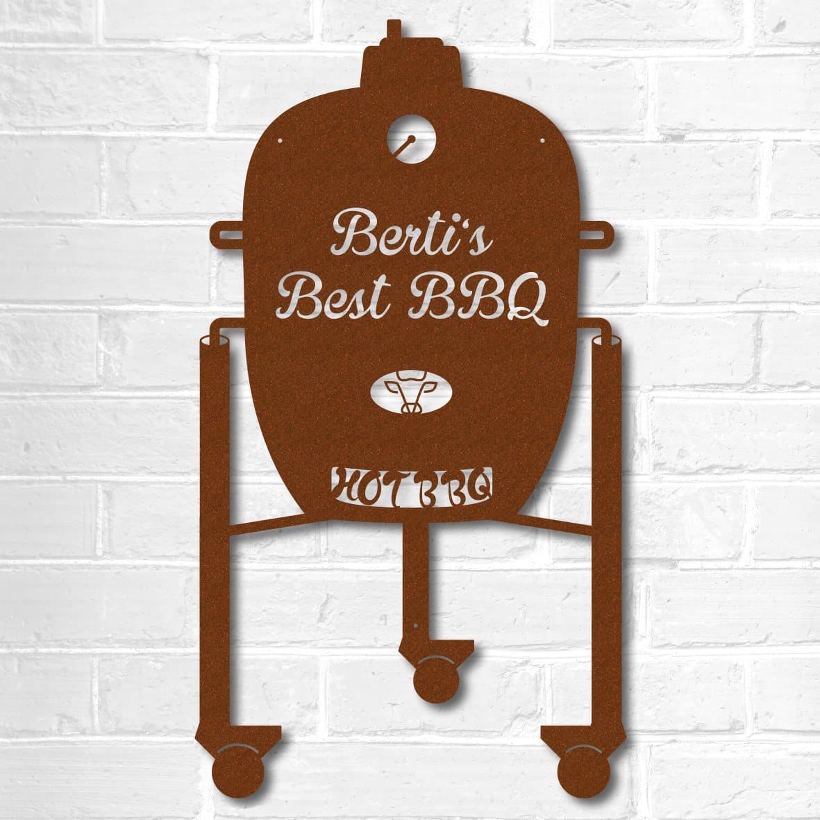 "BBQ Monolith Grill - Hot BBQ" aus edlem Stahl (personalisierbar) Craftbrothers 