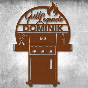 "BBQ Napoleon Grill - Flame" aus edlem Stahl (personalisierbar) Craftbrothers 