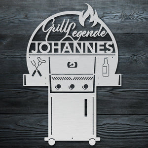 "BBQ Napoleon Grill - Flame" aus edlem Stahl (personalisierbar) Craftbrothers 