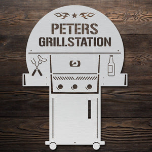"BBQ Napoleon Grill - Burning Star" aus edlem Stahl (personalisierbar) Craftbrothers 