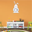 Wanduhr für Kinderzimmer "Hase" aus edlem Stahl Wanduhren Craftbrothers 